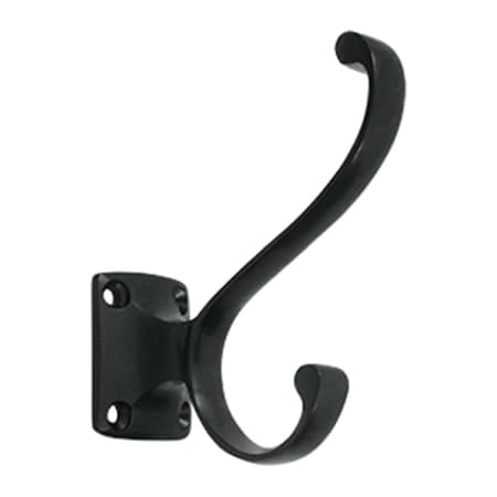 Ricki&Aposs Rugs Heavy Duty Coat & Hat Hook- Black - Solid RI3250660